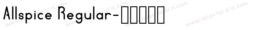 Allspice Regular字体转换